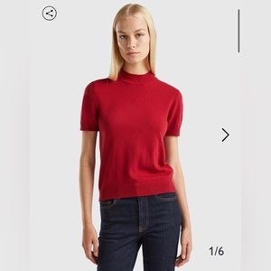 100% Cashmere Land’s End Mock Neck Sweater